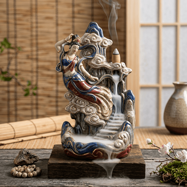 敦煌飛天 - 懸浮雲海陶瓷倒流香座